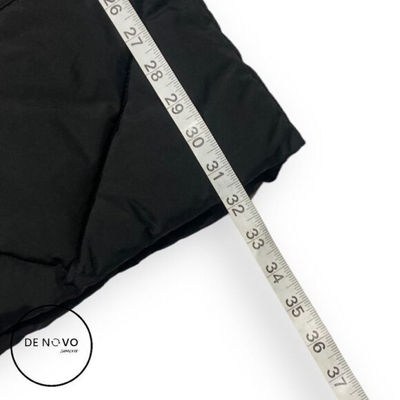 Stile Benetton Men's Quilted Detachable Hood Neckwarmer Parka Jacket 46 Black - Picture 5 of 9